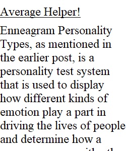 Level of Development -enneagram justin